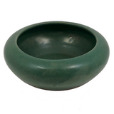 Matte Green Arts and Crafts Bowl, Presumed Zanesville