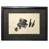 Alice Nanogak Signed Holman Stone Cut Print, c. 1970s