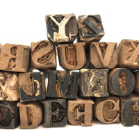 Gorgeous Old Carved Wooden Printing Letters (23)