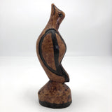 Jamaican Hand-carved Folk Art Bird Sculpture Stained with Shoe Polish, 1974