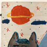 Robyn "the Beaver" Beverland, Even Cats Go To Heaven, 1997, Acrylic on Wood Panel