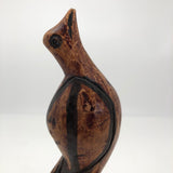 Jamaican Hand-carved Folk Art Bird Sculpture Stained with Shoe Polish, 1974
