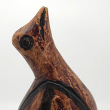 Jamaican Hand-carved Folk Art Bird Sculpture Stained with Shoe Polish, 1974