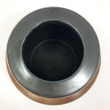 Lapid Israël Mid-Century Wax Resist Patterned Brown Vase