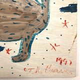 Robyn "the Beaver" Beverland, Even Cats Go To Heaven, 1997, Acrylic on Wood Panel