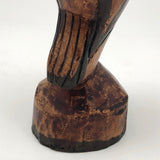 Jamaican Hand-carved Folk Art Bird Sculpture Stained with Shoe Polish, 1974