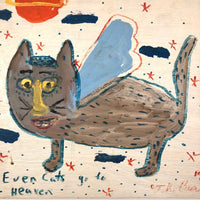 Robyn "the Beaver" Beverland, Even Cats Go To Heaven, 1997, Acrylic on Wood Panel