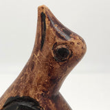 Jamaican Hand-carved Folk Art Bird Sculpture Stained with Shoe Polish, 1974