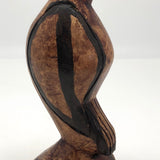 Jamaican Hand-carved Folk Art Bird Sculpture Stained with Shoe Polish, 1974