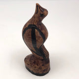 Jamaican Hand-carved Folk Art Bird Sculpture Stained with Shoe Polish, 1974