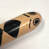 Pink and Black Painted Long Wooden Snake!