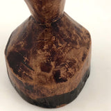 Jamaican Hand-carved Folk Art Bird Sculpture Stained with Shoe Polish, 1974