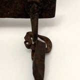 Ornate Hand Forged Wrought Iron Utensils Rack, Forks and Spatula