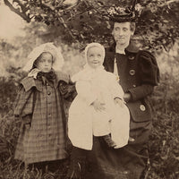 Strange Antique Photo with Child in White