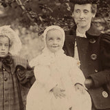 Strange Antique Photo with Child in White
