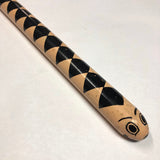 Pink and Black Painted Long Wooden Snake!