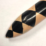 Pink and Black Painted Long Wooden Snake!