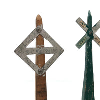 Set of Three Handmade Railroad Crossing Signs