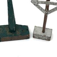 Set of Three Handmade Railroad Crossing Signs
