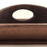 Beautiful Antique Dark Wood Utensil Tray