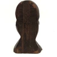 Antique Hand-Carved Frowning Woman
