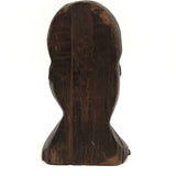 Antique Hand-Carved Frowning Woman