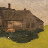 Quietly Radiant, Atmospheric Oil on Canvas House by the Sea Painting