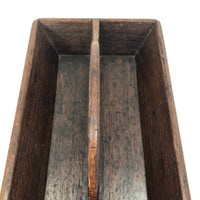 Beautiful Antique Dark Wood Utensil Tray