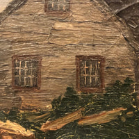 Quietly Radiant, Atmospheric Oil on Canvas House by the Sea Painting
