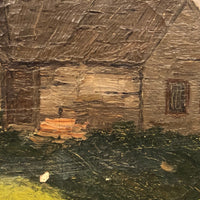 Quietly Radiant, Atmospheric Oil on Canvas House by the Sea Painting
