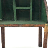 Old Handmade Cigar Box Wood Miniature Desk