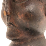 Antique Hand-Carved Frowning Woman