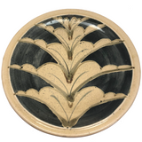 Huge 1970s Studio Pottery Platter Signed MM, with Hand-painted Blue, Gray and Brown Design On Cream Body