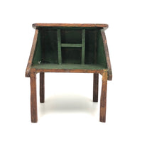 Old Handmade Cigar Box Wood Miniature Desk