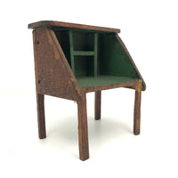 Old Handmade Cigar Box Wood Miniature Desk