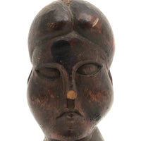 Antique Hand-Carved Frowning Woman
