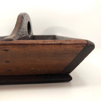 Beautiful Antique Dark Wood Utensil Tray