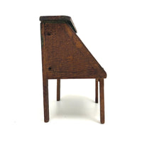 Old Handmade Cigar Box Wood Miniature Desk
