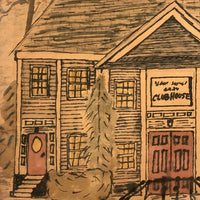"Clubhouse" Drawing by Anna Hardy