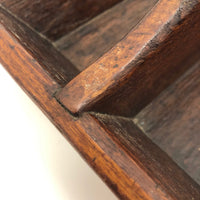 Beautiful Antique Dark Wood Utensil Tray