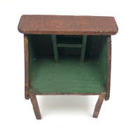 Old Handmade Cigar Box Wood Miniature Desk