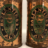Ballantine Ale c. 1950 Flat Top Copper Beer Cans