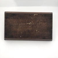 Beautiful Antique Dark Wood Utensil Tray