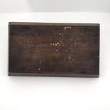Beautiful Antique Dark Wood Utensil Tray