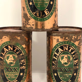Ballantine Ale c. 1950 Flat Top Copper Beer Cans