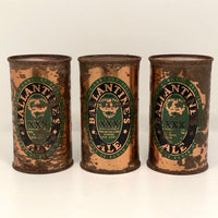 Ballantine Ale c. 1950 Flat Top Copper Beer Cans