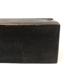 Wonderful Early Carved Out (One Piece of Wood) Slide Top Box in Original Paint