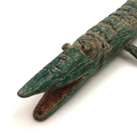 Marvelous Carved Folk Art Crocodile
