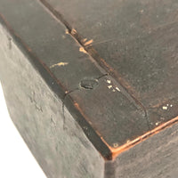 Wonderful Early Carved Out (One Piece of Wood) Slide Top Box in Original Paint