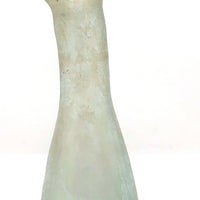 Luminous Ancient Roman Pale Blue Glass Bottle (Unguentarium)
